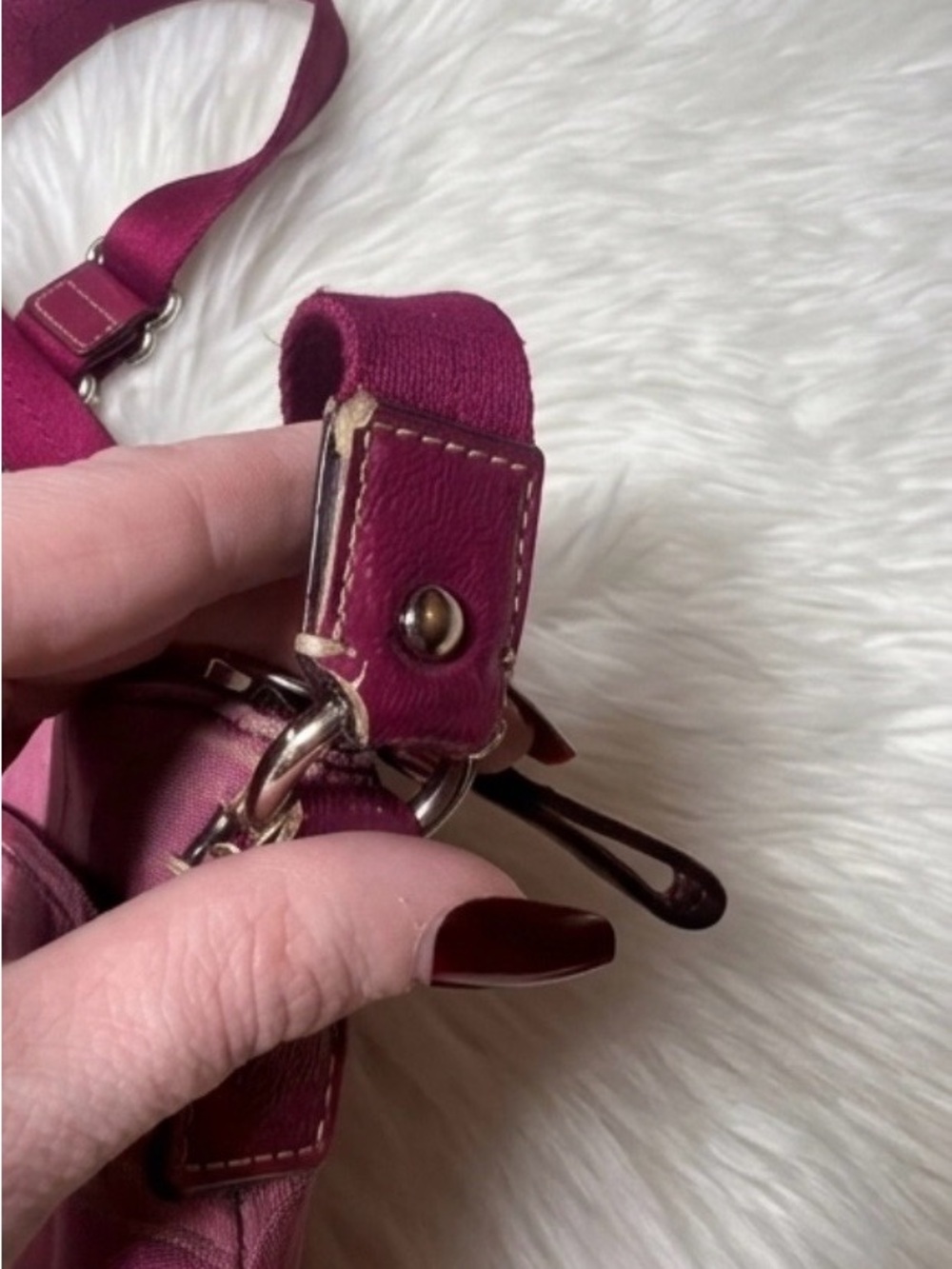 Coach Fuchsia Signature Crossbody Bag - Picture 4 of 9